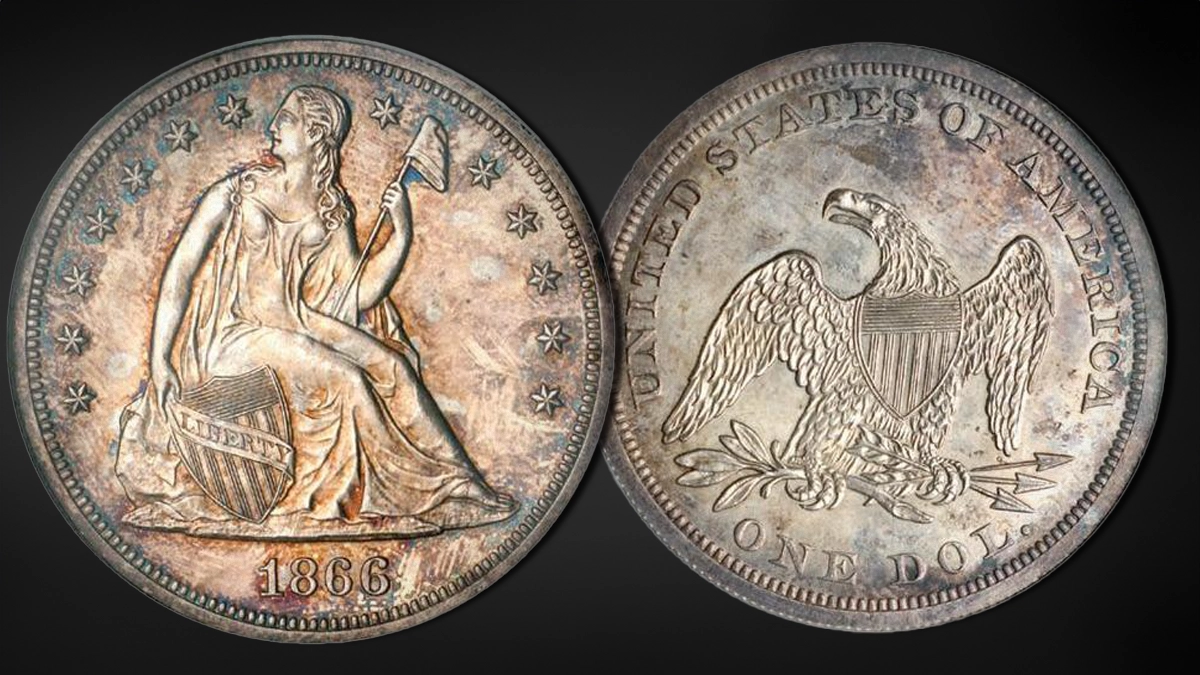 1866 Liberty Seated Dollar. Image: Stack's Bowers / CoinWeek.