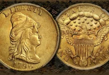 1796 Capped Bust quarter eagle, no stars. Image: Stack's Bowers / CoinWeek.