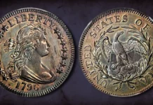 1796 Draped Bust Quarter Dollar, B-2. Image: Stack's Bowers.