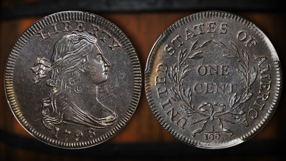 1798 Draped Bust Cent, S-155. Image: Stack's Bowers / CoinWeek.