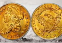 1808 Capped Bust Quarter Eagle. Image: Stack's Bowers / CoinWeek.