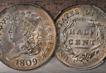 Classic Head Half Cent. Image: Stack's Bowers / Adobe Stock.