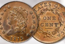 1813 Classic Head Cent. Image: Stack's Bowers / CoinWeek.