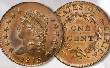 1813 Classic Head Cent. Image: Stack's Bowers / CoinWeek.