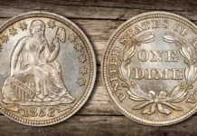 1853 Liberty Seated Dime, With Arrows. Image: Stack's Bowers / CoinWeek.