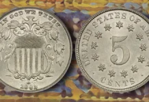 1882 Shield Nickel. Image: David Lawrence Rare Coins.