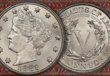 1883 Liberty Head nickel with CENTS. Image: Stack's Bowers / CoinWeek.