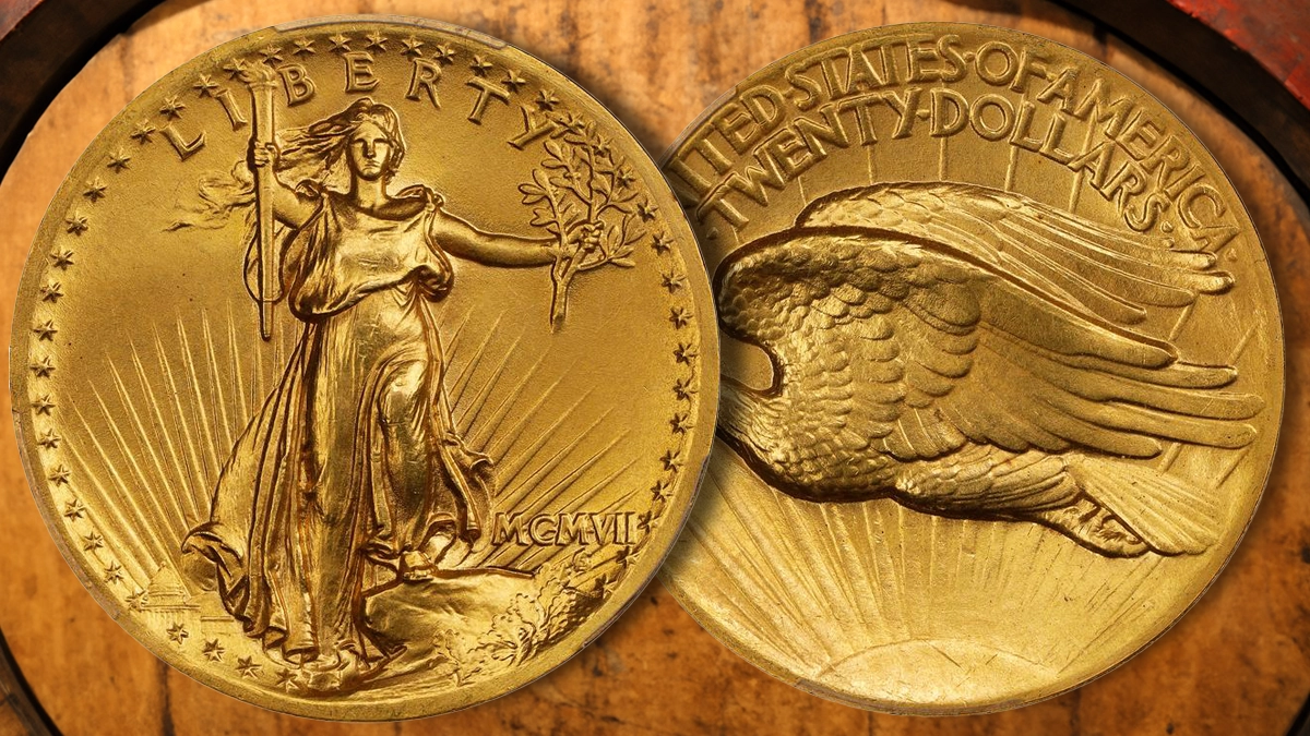 1907 Saint-Gaudens Double Eagle, Wire Rim. Image: Stack's Bowers / CoinWeek.