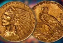 1909 Indian Head Quarter Eagle. Image: CoinWeek / Stack's Bowers.