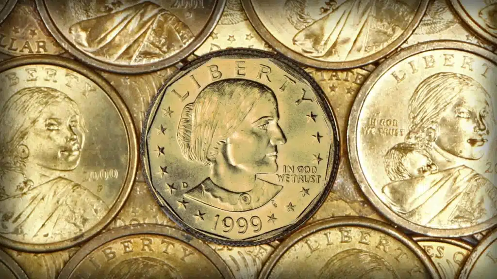 A 1999-D Susan B. Anthony dollar struck on a Sacagawea Dollar planchet. Image: CoinWeek / Adobe Stock.