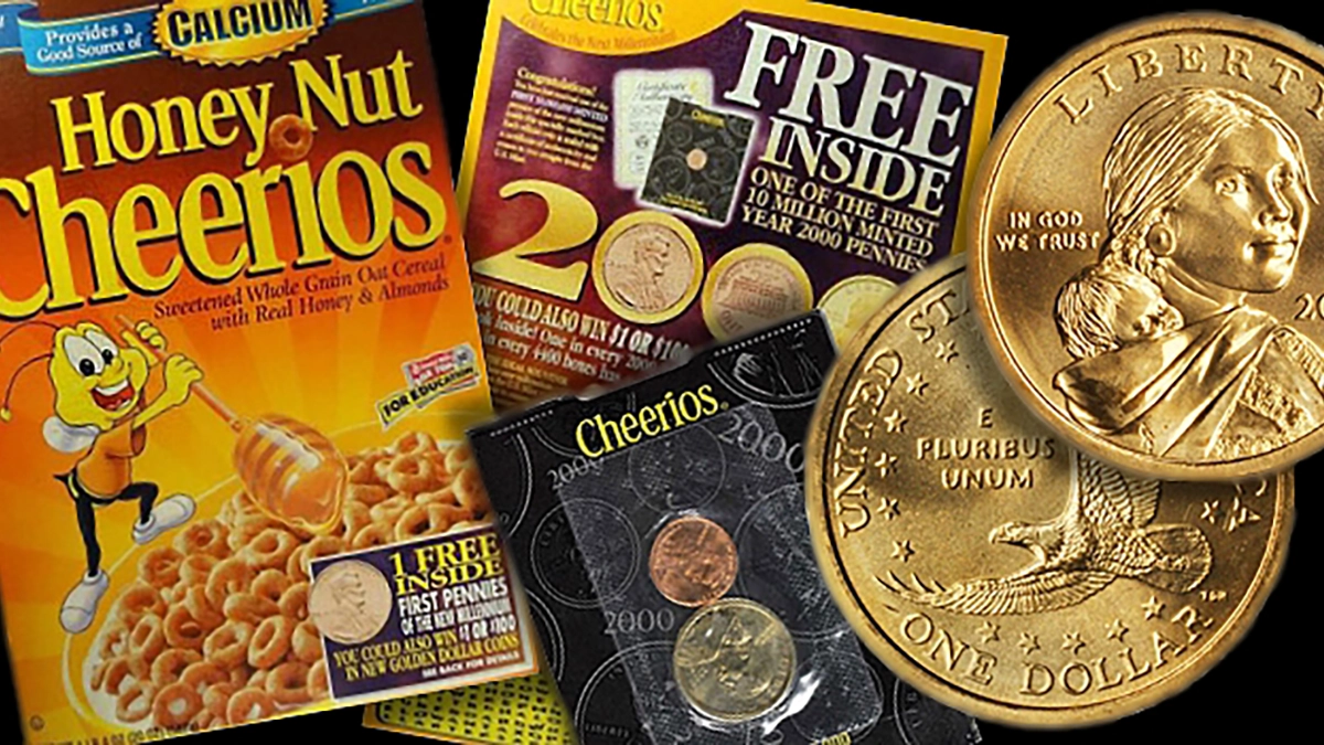 Cheerios Dollar and related promotional materials.