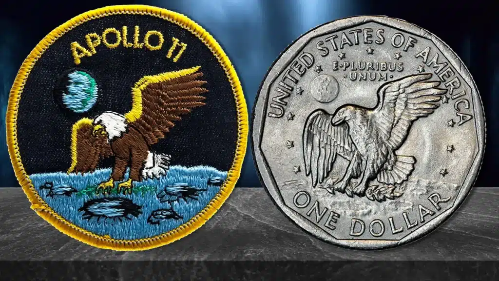 The Apollo 11 Patch was the basis of Frank Gasparro's Eisenhower Dollar and Susan B. Anthony dollar reverses.