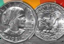 A 1981-D Susan B. Anthony Dollar in Superb Gem Mint State condition.