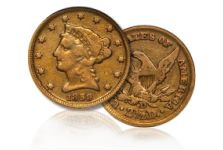 1859-D quarter eagle $2.50 gold coin