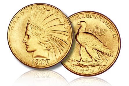 1907 $10 gold eagle
