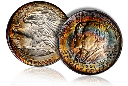 1921 Alabama Centennial commemorative coin 2x2. MS-65 (PCGS)