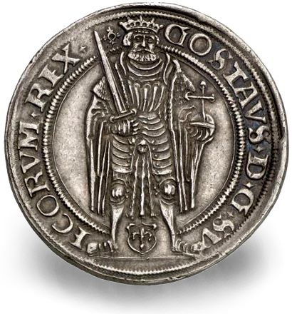 Triumphant: Gustav Vasa on his Sweden coronation coin