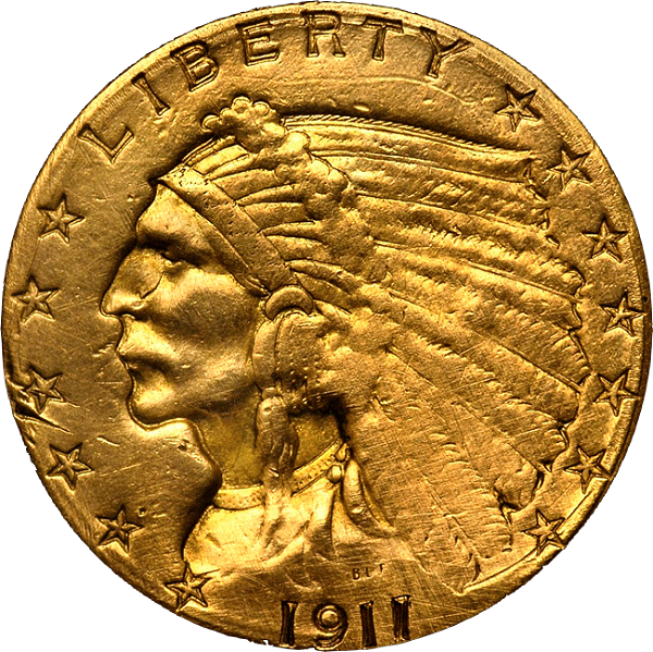 Counterfeit 1911-D Quarter Eagle 