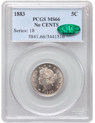 1883 No Cents - 5c