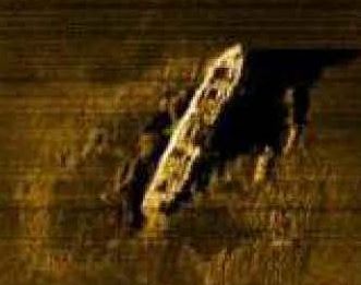 A side-scan sonar image of the SS Gairsoppa