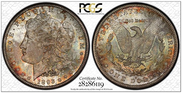 1893-S PCGS 67 Morgan Dollar