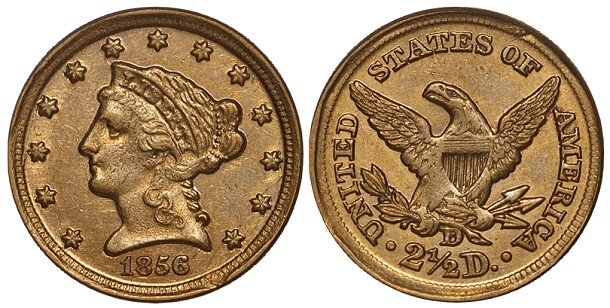 The 1856-D Quarter Eagle