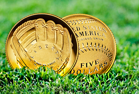 Baseball $5 Gold