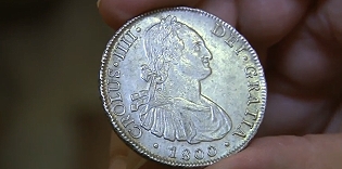 1800 Santiago Silver Error Coin - 8 Reale