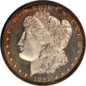 1895 Morgan Silver Dollar. Proof-64 Cameo (PCGS). CAC.