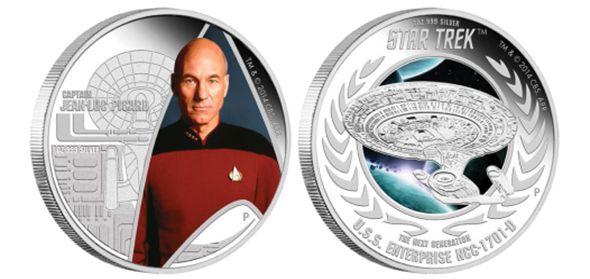 Perth Mint Start Trek Picard enterprise coins