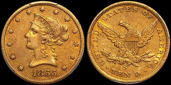 San Francisco eagles, dated 1854-1876