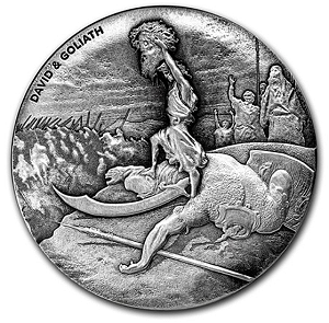 2 oz Silver Coin - Biblical Series (David & Goliath) 