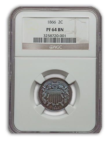 NGC 1866 2 cent Proof