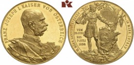 Empire of Austria. Franz Josef I., 1848-1916. Gold medal to 4 Ducats 1896.
