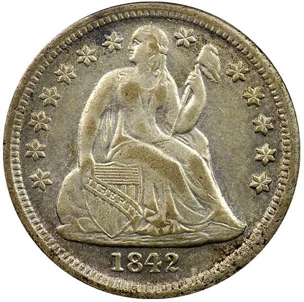 1842-O Dime - Counterfeit coin