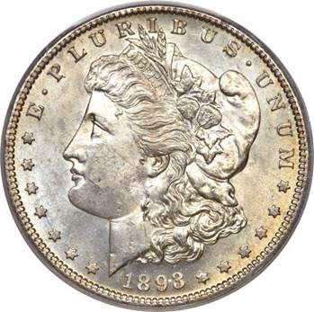 1893-S Morgan silver dollar