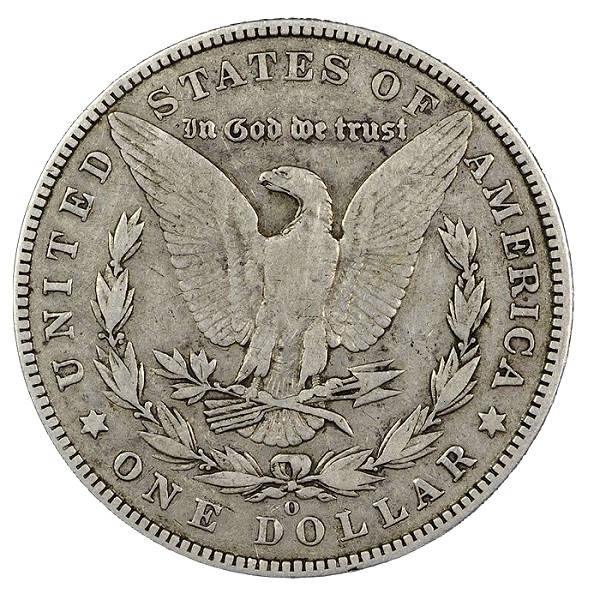 Counterfeit 1893-O Morgan Dollar Reverse