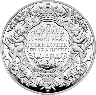 Princess Charlotte of Cambridge 2015 Christening Coin