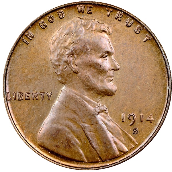 Counterfeit coins 1914-S Lincoln Cent