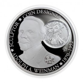 Tuvalu 2015 Adolph A. Weinman $1 Silver coin, ModernCoinMart