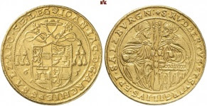 John Jacob Khuen of Belasi, 1560-1586. 12 ducats 1565. 2nd specimen known to exist. Very fine