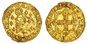 Lot 400: Gold Half-Florin (‘Helm’) of Edward III (1327-77); 