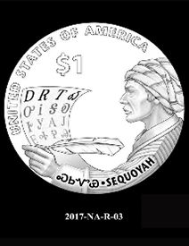 2017 Native American $1 coin, design candidate 3