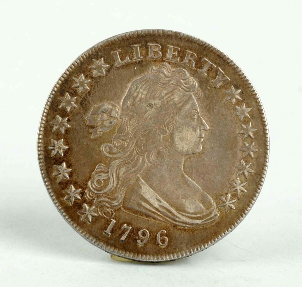 1796 Draped Bust Small Silver Eagle dollar, F+