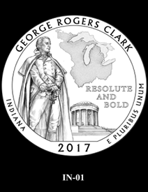 2017 America the Beautiful Quarters George Rogers Clark National Historical Park design candidate 1
