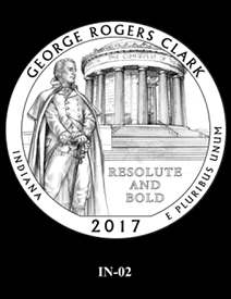 2017 America the Beautiful Quarters George Rogers Clark National Historical Park design candidate 2