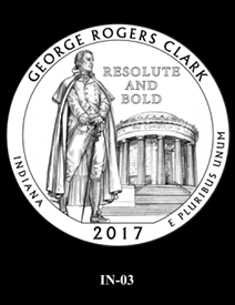 2017 America the Beautiful Quarters George Rogers Clark National Historical Park design candidate 3