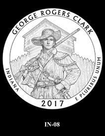 2017 America the Beautiful Quarters George Rogers Clark National Historical Park design candidate 8