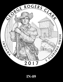 2017 America the Beautiful Quarters George Rogers Clark National Historical Park design candidate 9