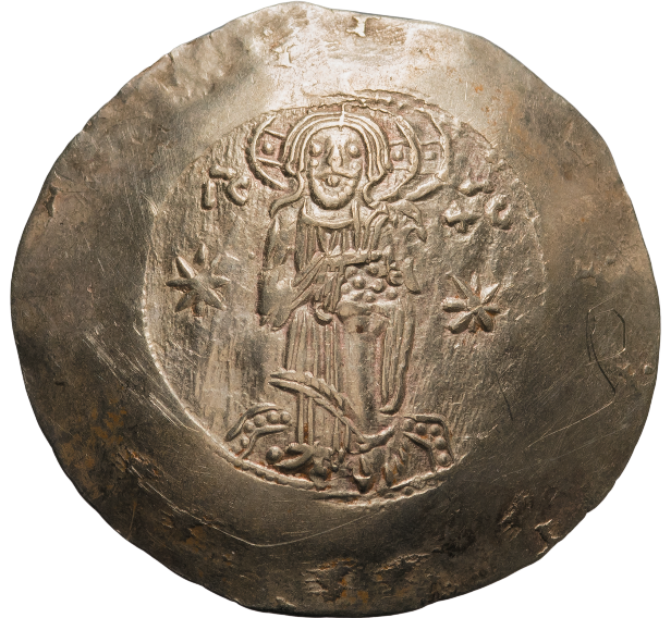 Byzantine Manuel I Aspron Trachy, obverse